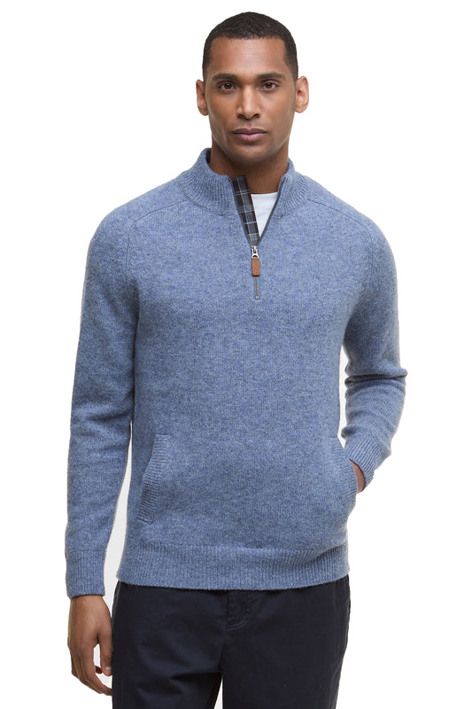 Barbour Talder Half Zip Light Blue
