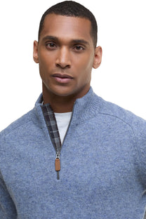 Barbour Talder Half Zip Light Blue Barbour