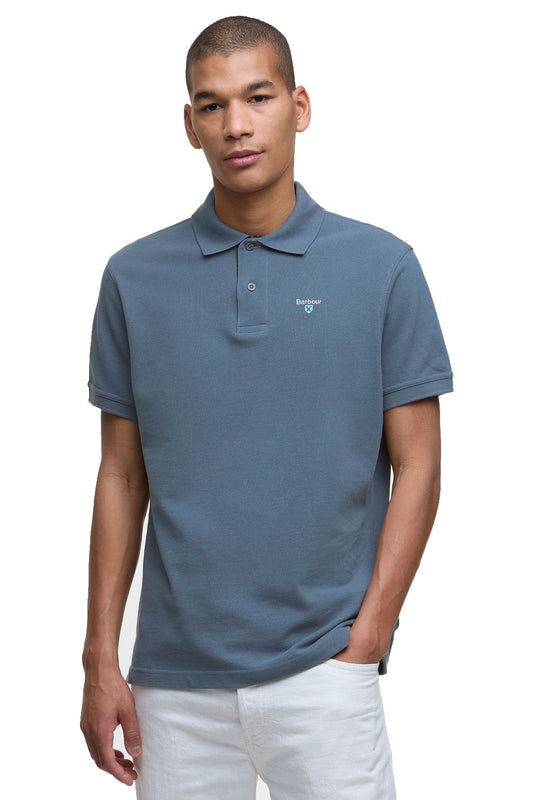 Barbour Tartan Pique Polo Blue Stone