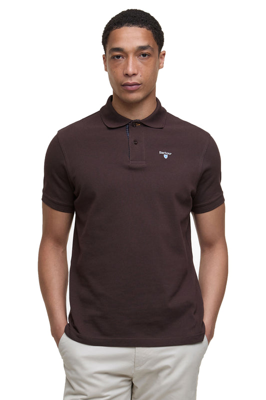 Barbour Tartan Pique Polo Dark Oak