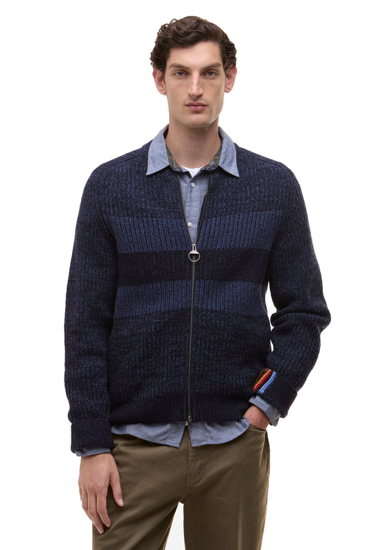 Barbour x Paul Smith Knitted Bomber Navy