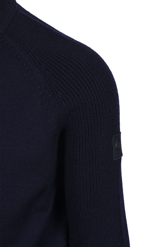 Belstaff Aspect Half Zip Knitwear Dark Ink