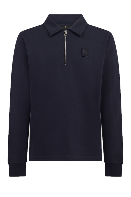 Belstaff Curator Collared Sweatshirt Dark Ink