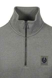 Belstaff Half Zip Sweatshirt Sage Green Belstaff