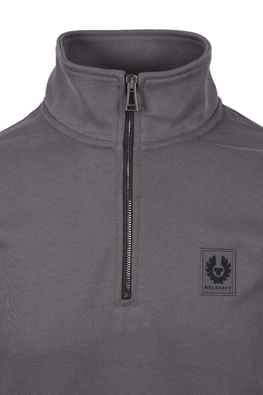 Belstaff Half Zip Sweatshirt Tornado Grey