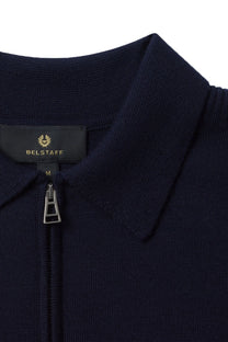 Belstaff Kyle Knitted Polo Polo Shirt Dark Ink Belstaff