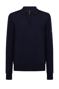 Belstaff Kyle Knitted Polo Polo Shirt Dark Ink Belstaff