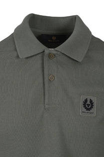 Belstaff Long Sleeved Polo Shirt Sage Green Belstaff