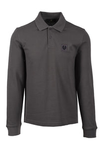 Belstaff Long Sleeved Polo Shirt Tornado Grey Belstaff