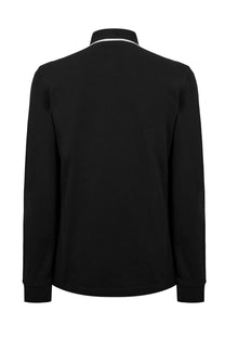 Belstaff Long Sleeved Tipped Polo Black Belstaff