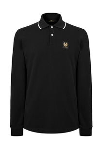 Belstaff Long Sleeved Tipped Polo Black Belstaff