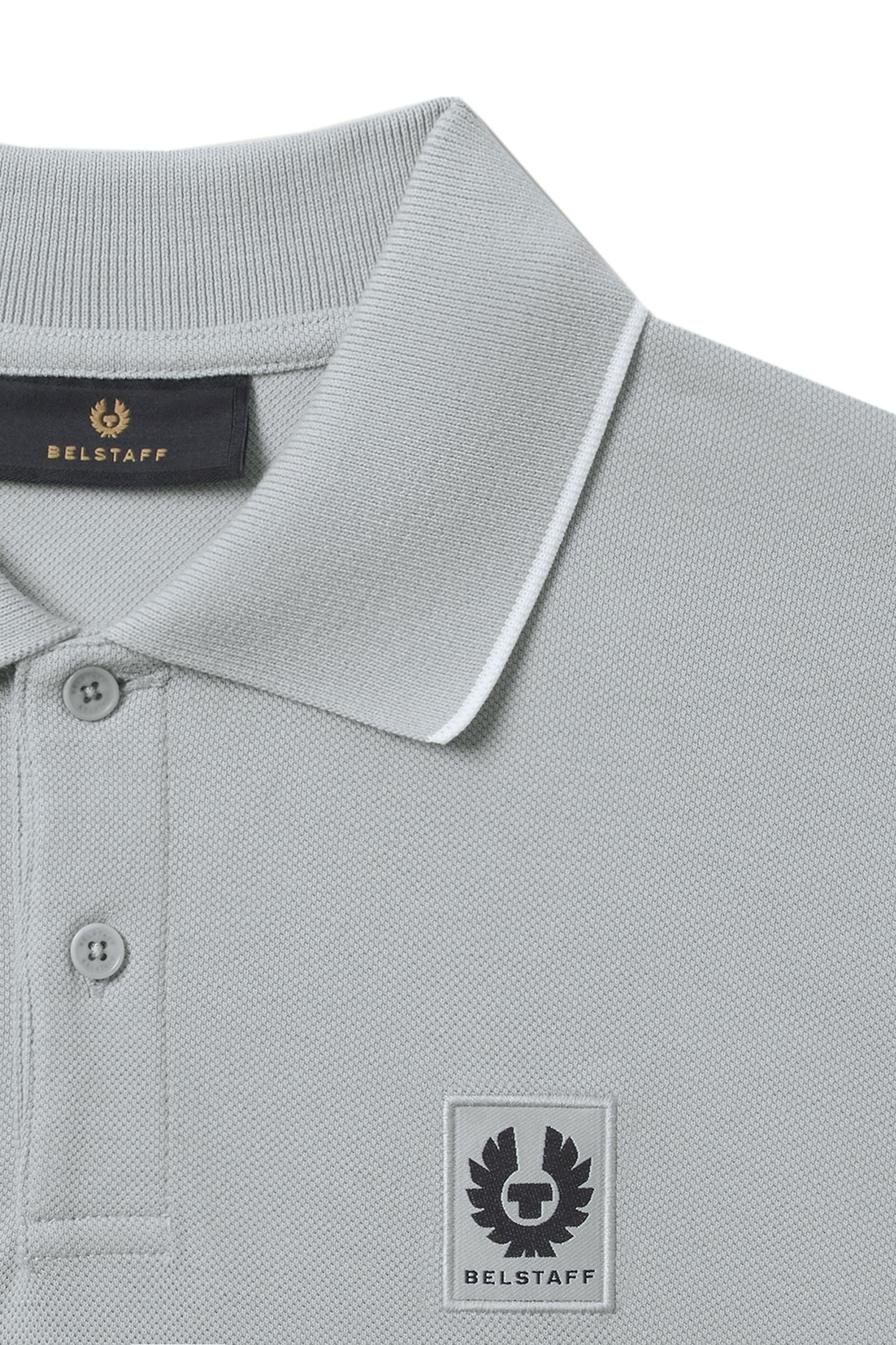 Belstaff Tipped Polo Shirt Quarry Blue