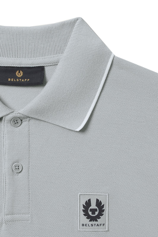 Belstaff Tipped Polo Shirt Quarry Blue
