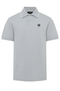 Belstaff Tipped Polo Shirt Quarry Blue Belstaff