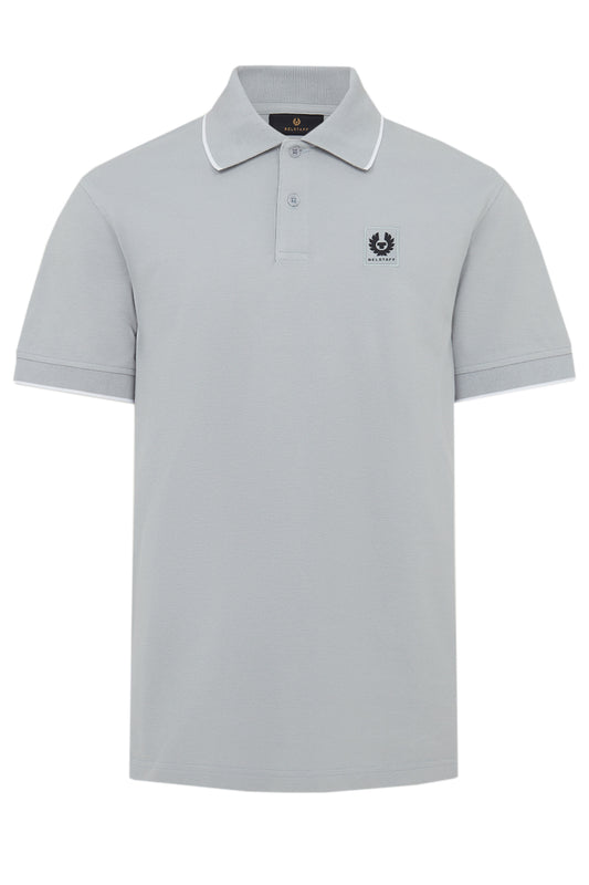Belstaff Tipped Polo Shirt Quarry Blue