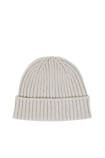 Belstaff Watch Hat With Patch Cement Grey Belstaff