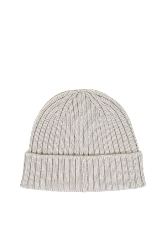 Belstaff Watch Hat With Patch Cement Grey