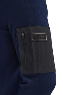 BARBOUR INTERNATIONAL BLADES CREW NECK JUMPER NAVY Barbour International