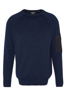 BARBOUR INTERNATIONAL BLADES CREW NECK JUMPER NAVY Barbour International
