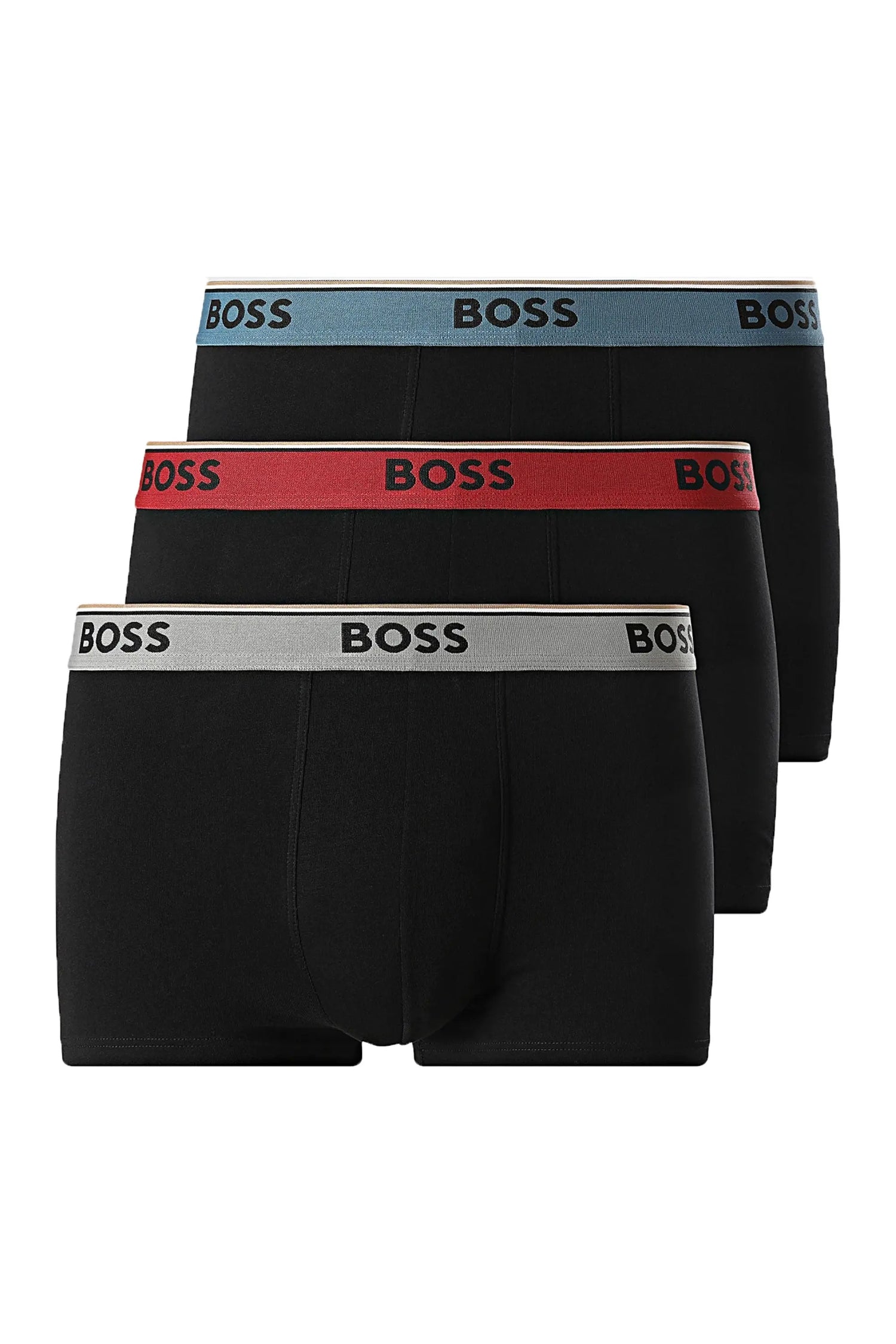 Boss 3P Power Trunk Boxer Briefs Grey/Blue/Red Boss Black
