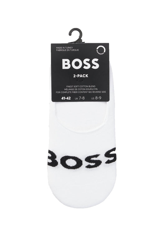 Boss Black 2 Pack Uni Logo Socks White