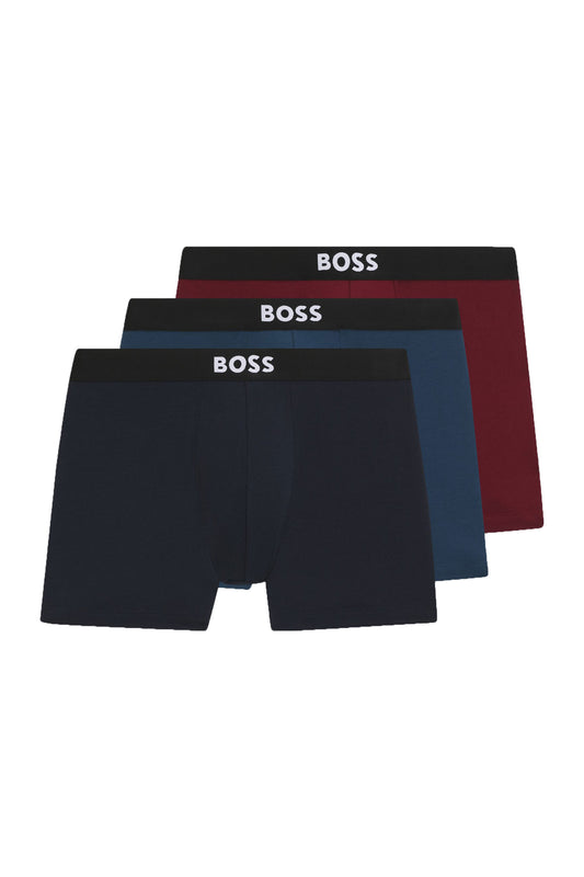 BOSS 3P D.BECKHAM BOXER BRIEFS Blue/Navy/Red