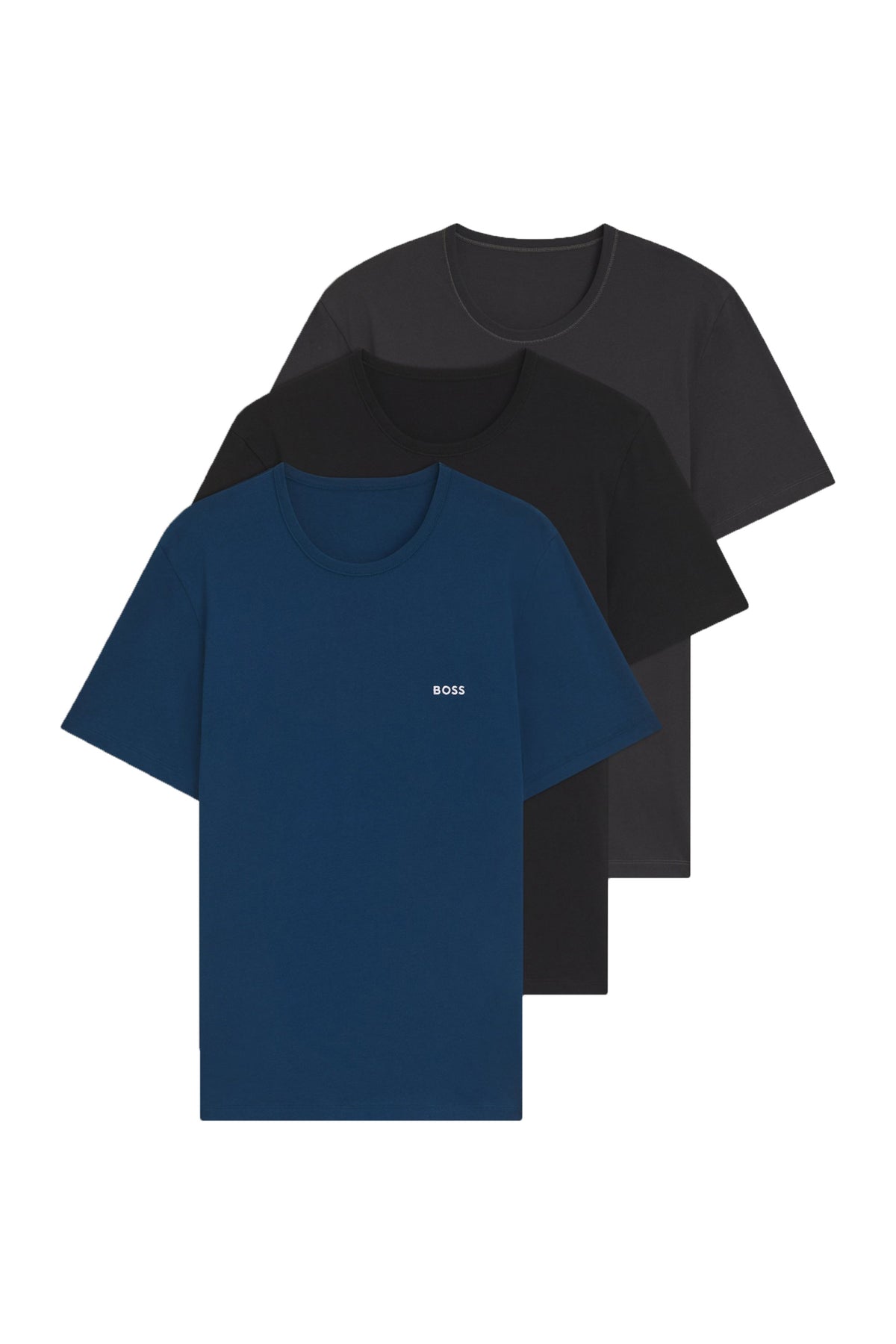 Boss Black 3 PACK T-SHIRT OPEN BLUE