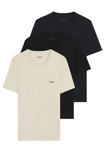 Boss Black 3 Pack T-Shirts Black/Navy/Beige Boss Black