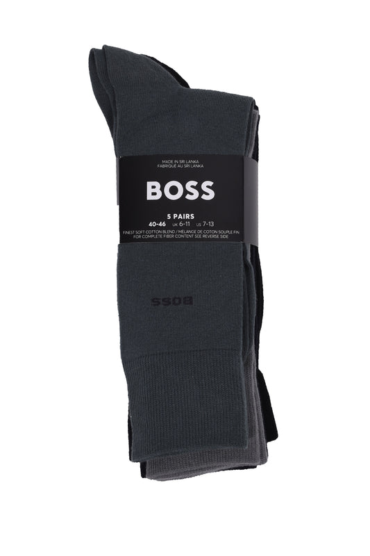 Boss Black 5 Pack Socks Grey/Black