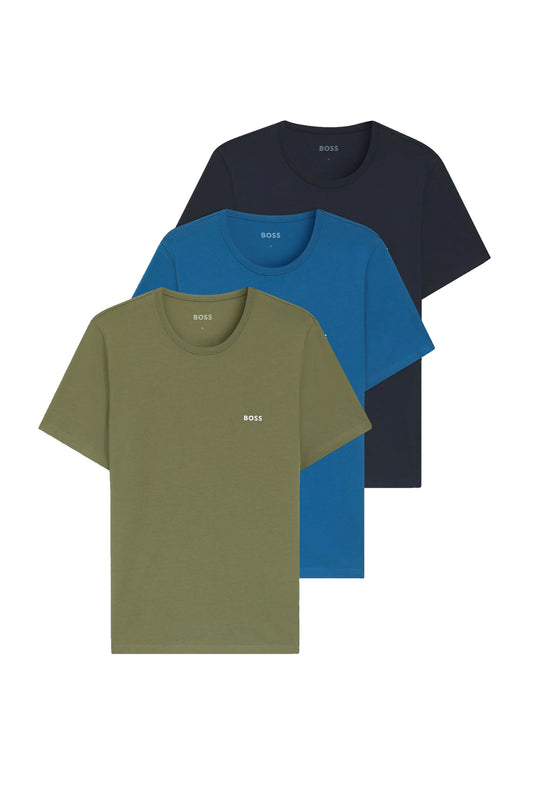 Boss Black BOSS 3 PACK T-SHIRT GREEN/NAVY/BLUE
