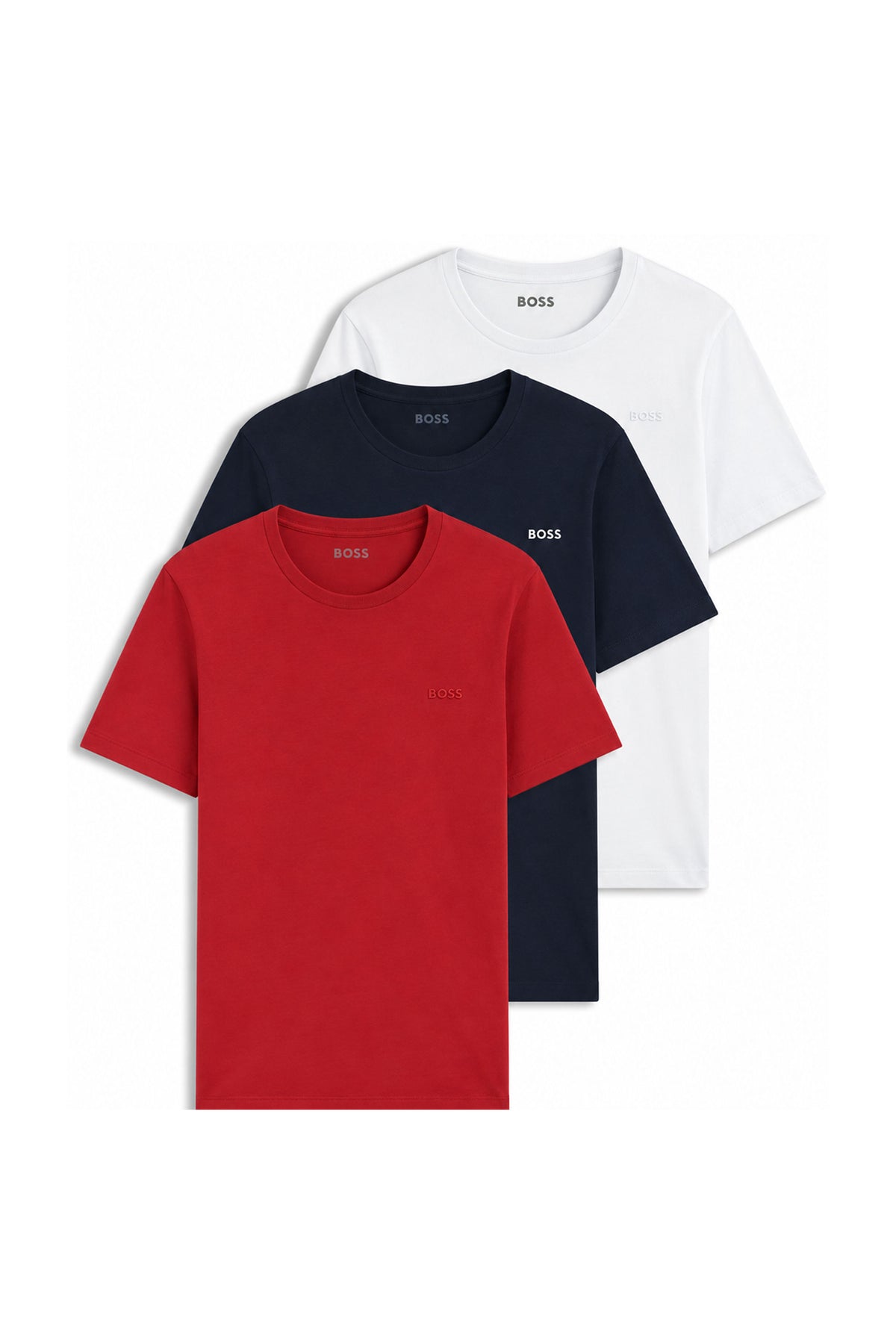 Boss Black BOSS 3 PACK T-SHIRT OPEN RED
