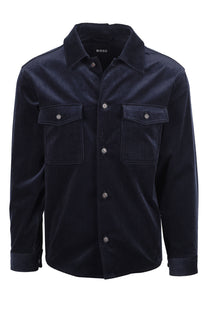 Boss Black BOSS C CARPER CORDUROY OVERSHIRT DARK BLUE