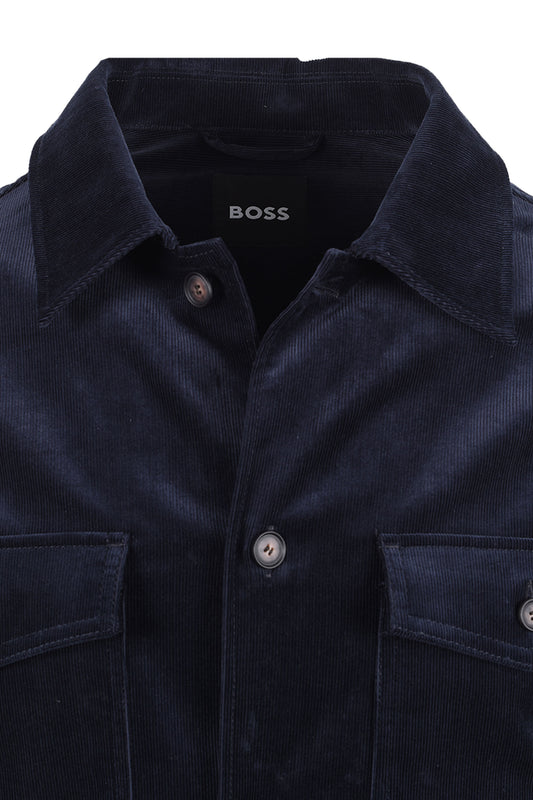 Boss Black BOSS C CARPER CORDUROY OVERSHIRT DARK BLUE