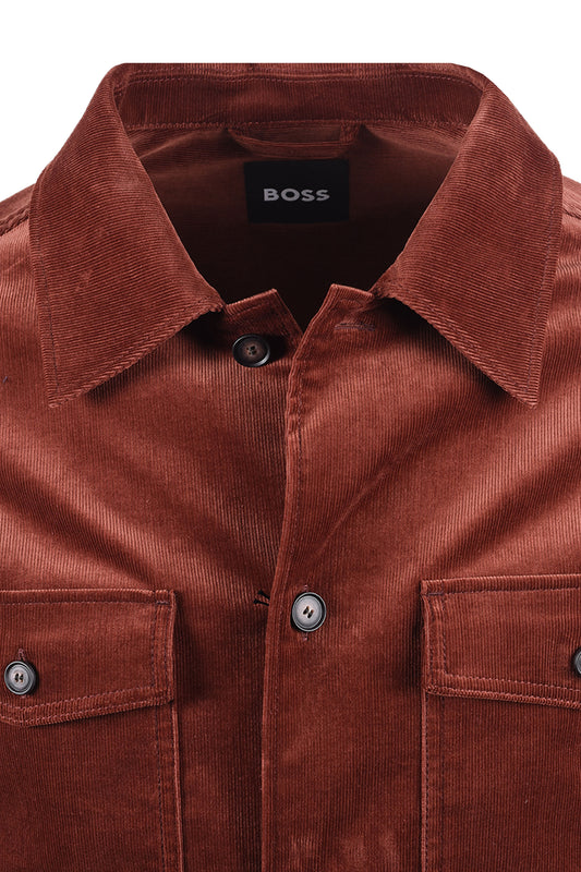 Boss Black BOSS C CARPER CORDUROY OVERSHIRT MEDIUM BROWN