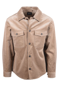 Boss Black BOSS C CARPER CORDUROY OVERSHIRT OPEN BROWN