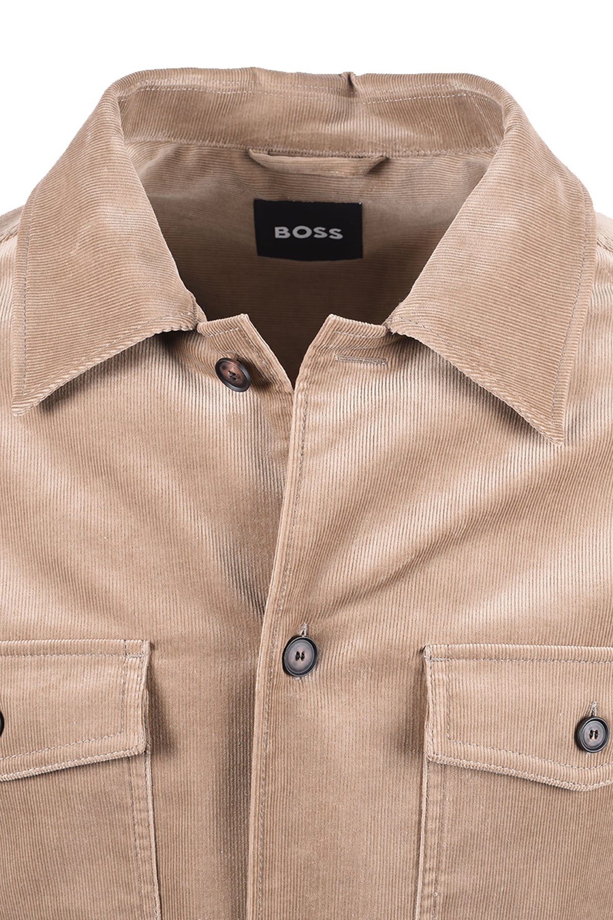 Boss Black BOSS C CARPER CORDUROY OVERSHIRT OPEN BROWN