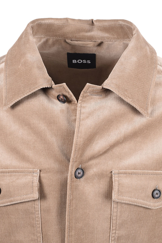 Boss Black BOSS C CARPER CORDUROY OVERSHIRT OPEN BROWN