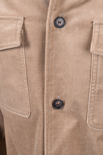 Boss Black BOSS C CARPER CORDUROY OVERSHIRT OPEN BROWN