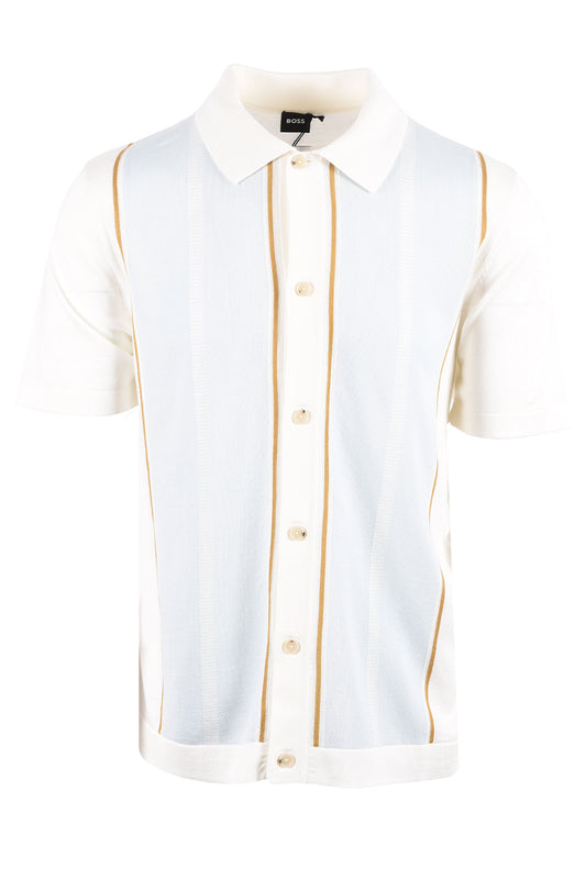Boss Black BOSS C LASTRO POLO OPEN WHITE Boss Black Michael Stewart Menswear  Polo Shirts