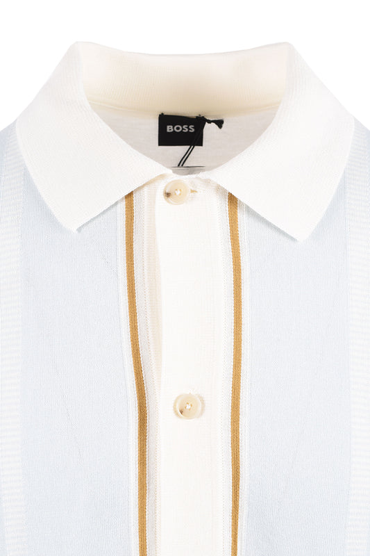 Boss Black BOSS C LASTRO POLO OPEN WHITE Boss Black Michael Stewart Menswear  Polo Shirts