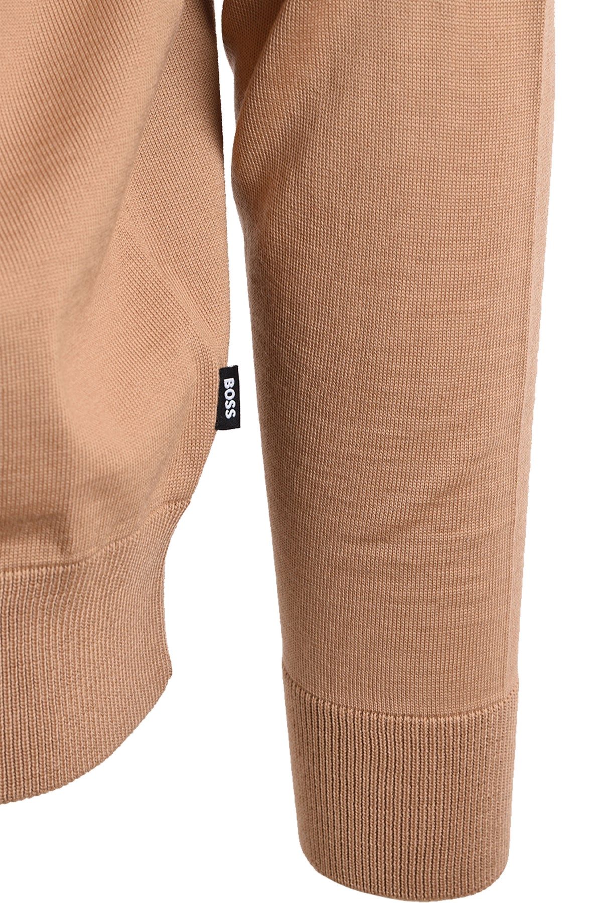 Boss Black BOSS H EBENJI HALF ZIP KNITWEAR MEDIUM BEIGE Boss Black Michael Stewart Menswear