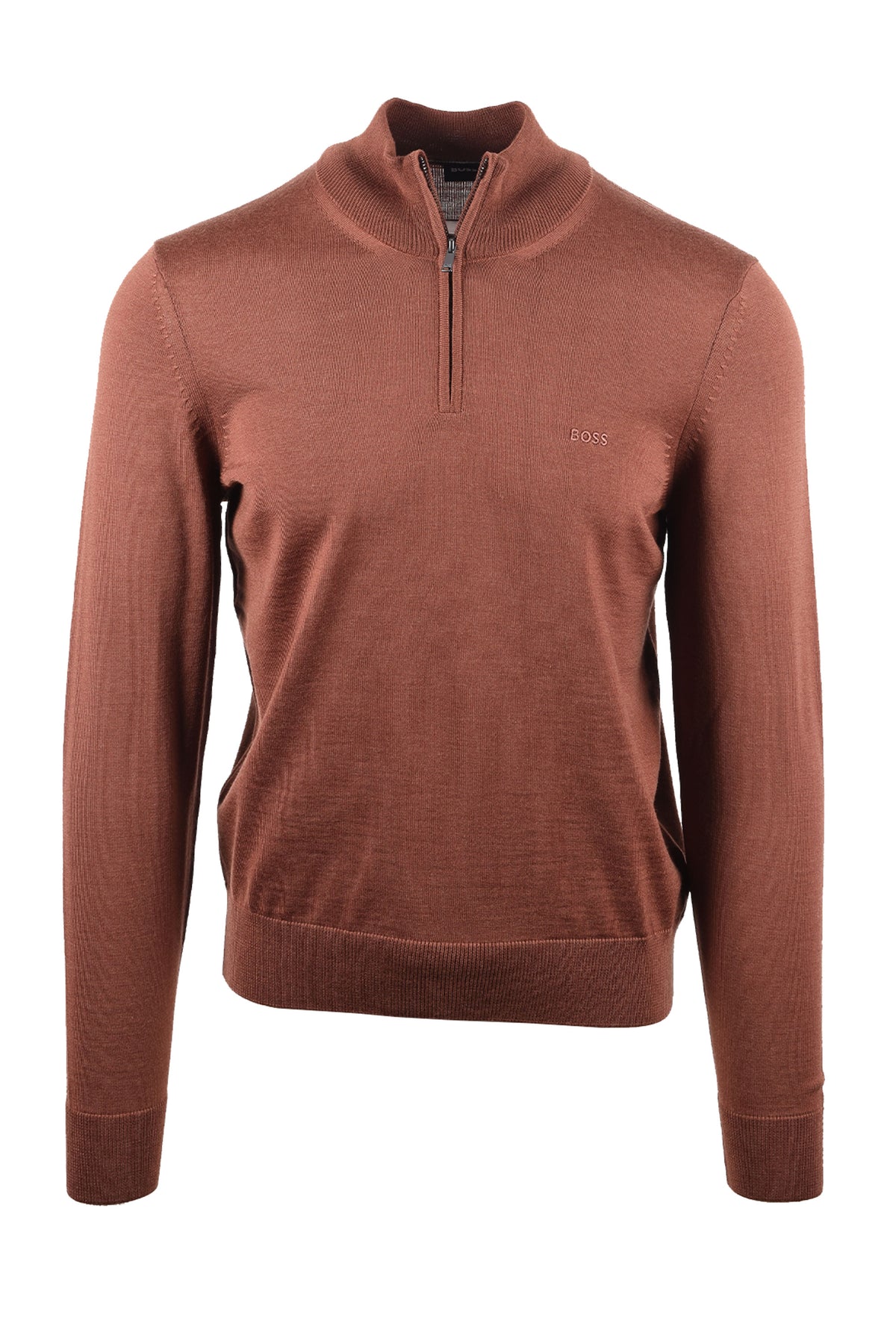 Boss Black BOSS H EBENJI ZIP SWEATSHIRT MEDIUM BROWN