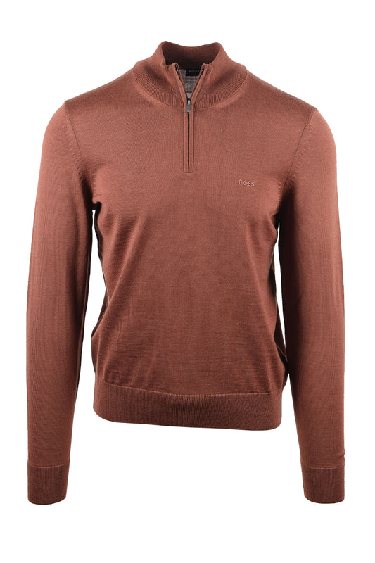 Boss Black BOSS H EBENJI ZIP SWEATSHIRT MEDIUM BROWN