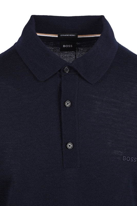 Boss Black BOSS H LANCIONE KNITTED POLO DARK BLUE