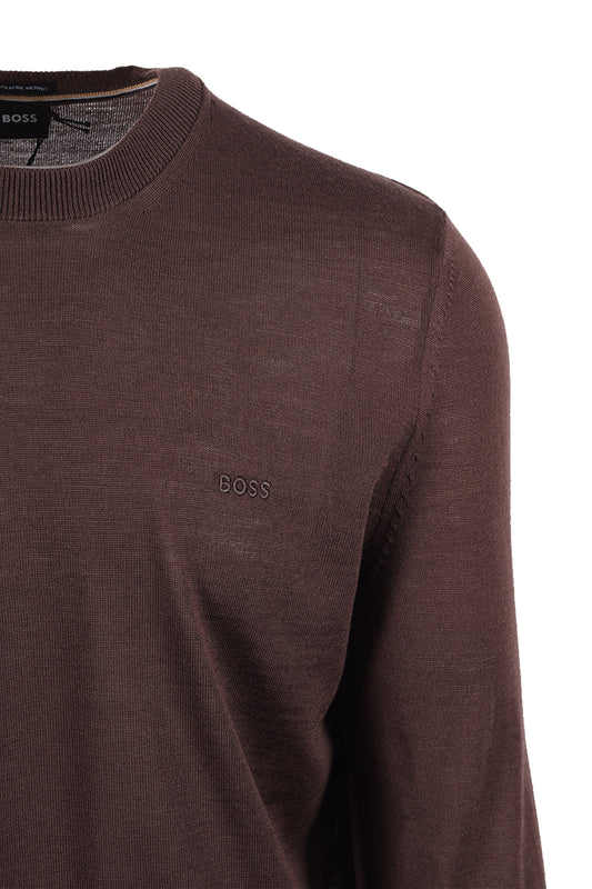 Boss Black BOSS H LENO SWEATSHIRT DARK BROWN