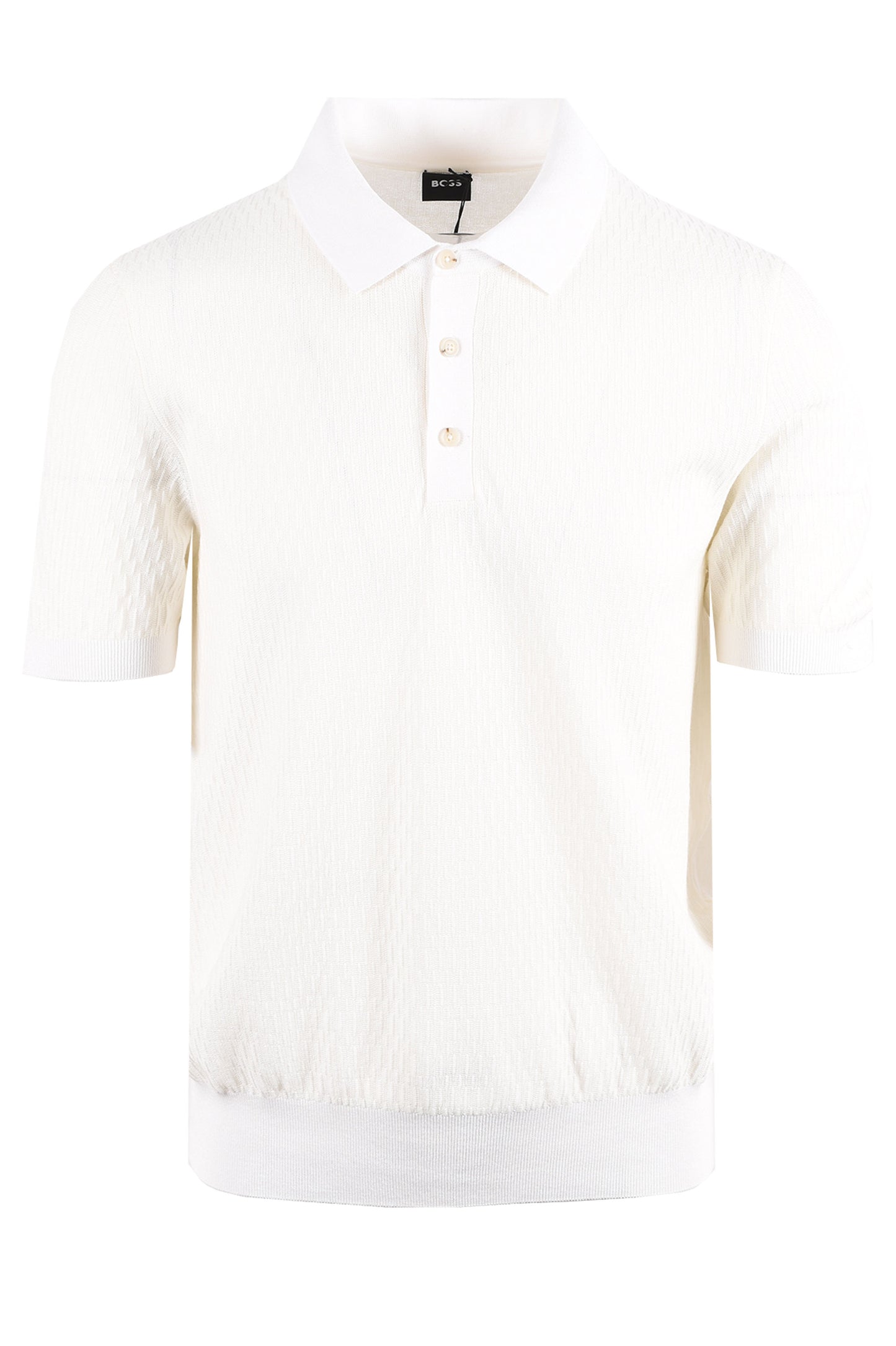Boss Black BOSS H LURAZIO POLO OPEN WHITE Boss Black Michael Stewart Menswear  Polo Shirts