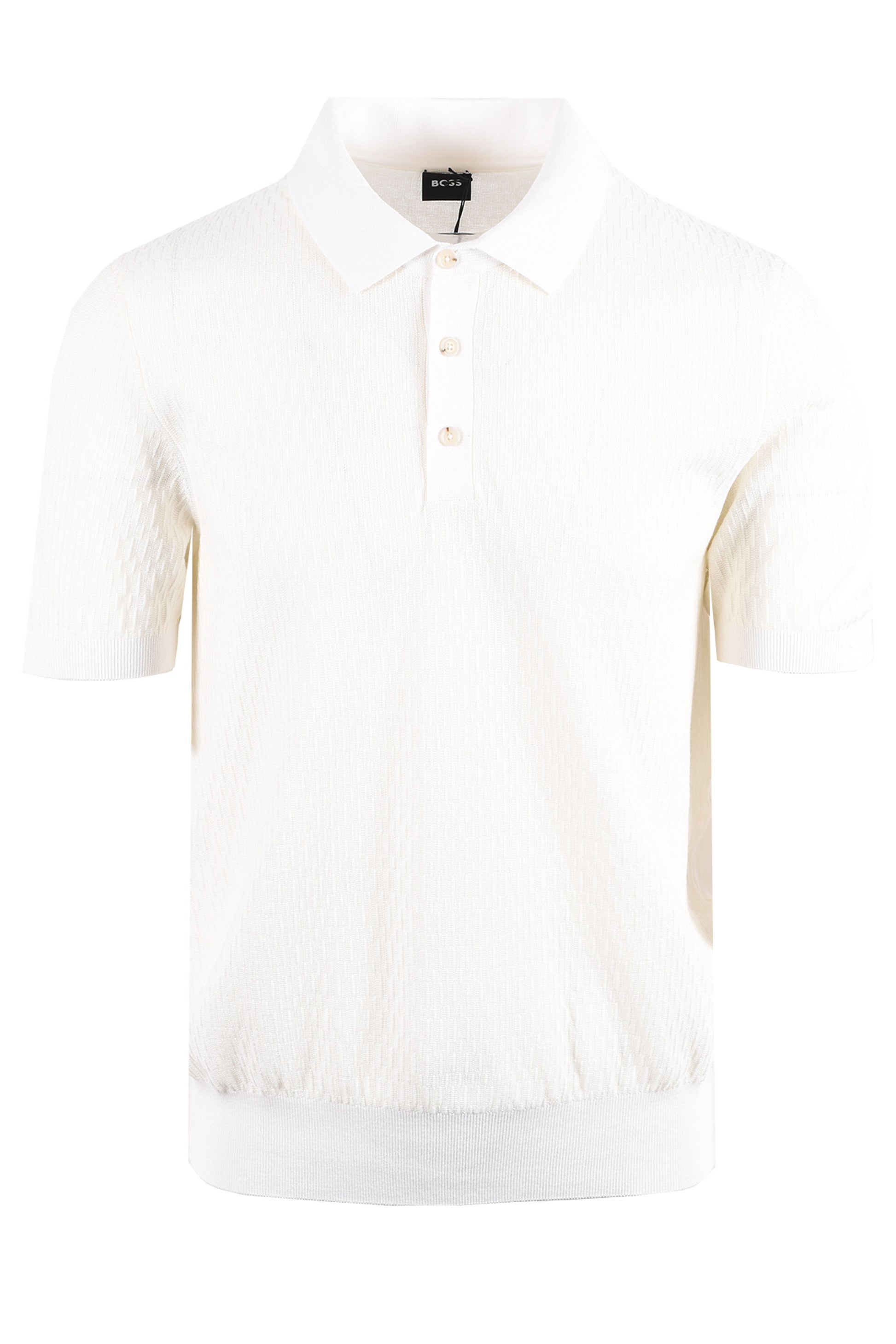Boss Black BOSS H LURAZIO POLO OPEN WHITE Boss Black Michael Stewart Menswear  Polo Shirts