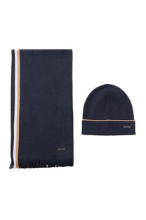 Boss Black BOSS HENZO KNITTED SCARF DARK BLUE