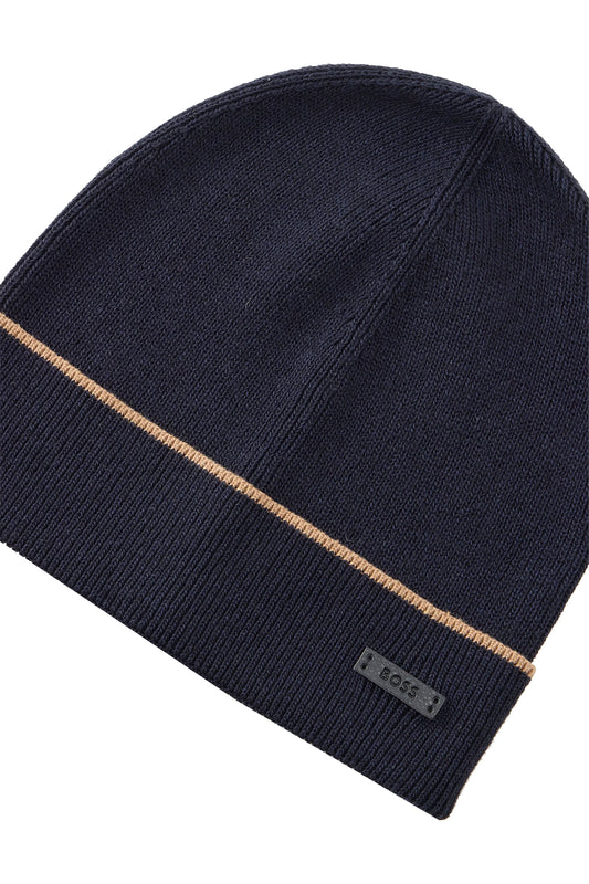 Boss Black BOSS HENZO KNITTED SCARF DARK BLUE