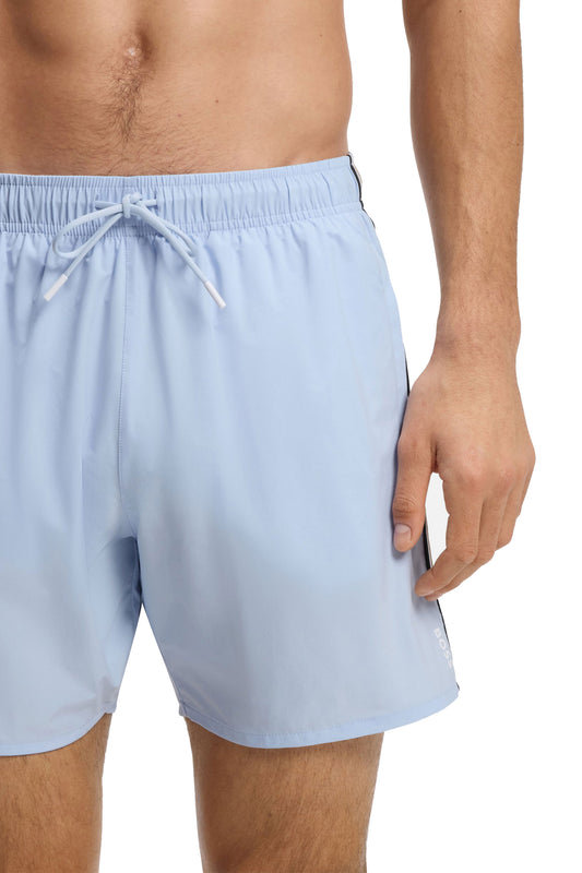 Boss Black BOSS ICONIC SWIM SHORTS LIGHT PASTEL BLUE